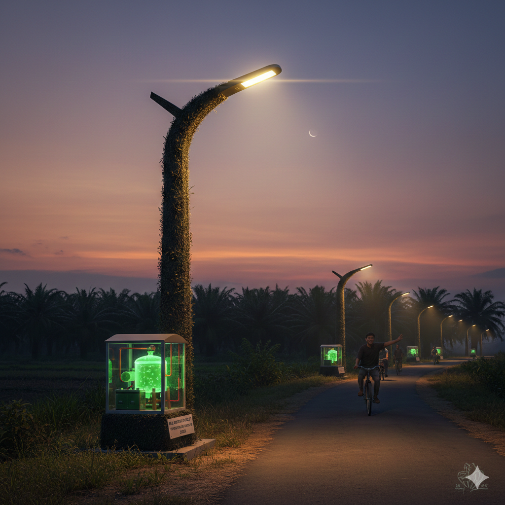 Oil palm lamp project street lamp oil palm