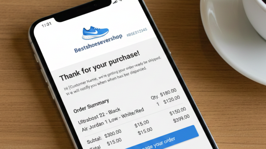 Bestshoesevershop email confirmation