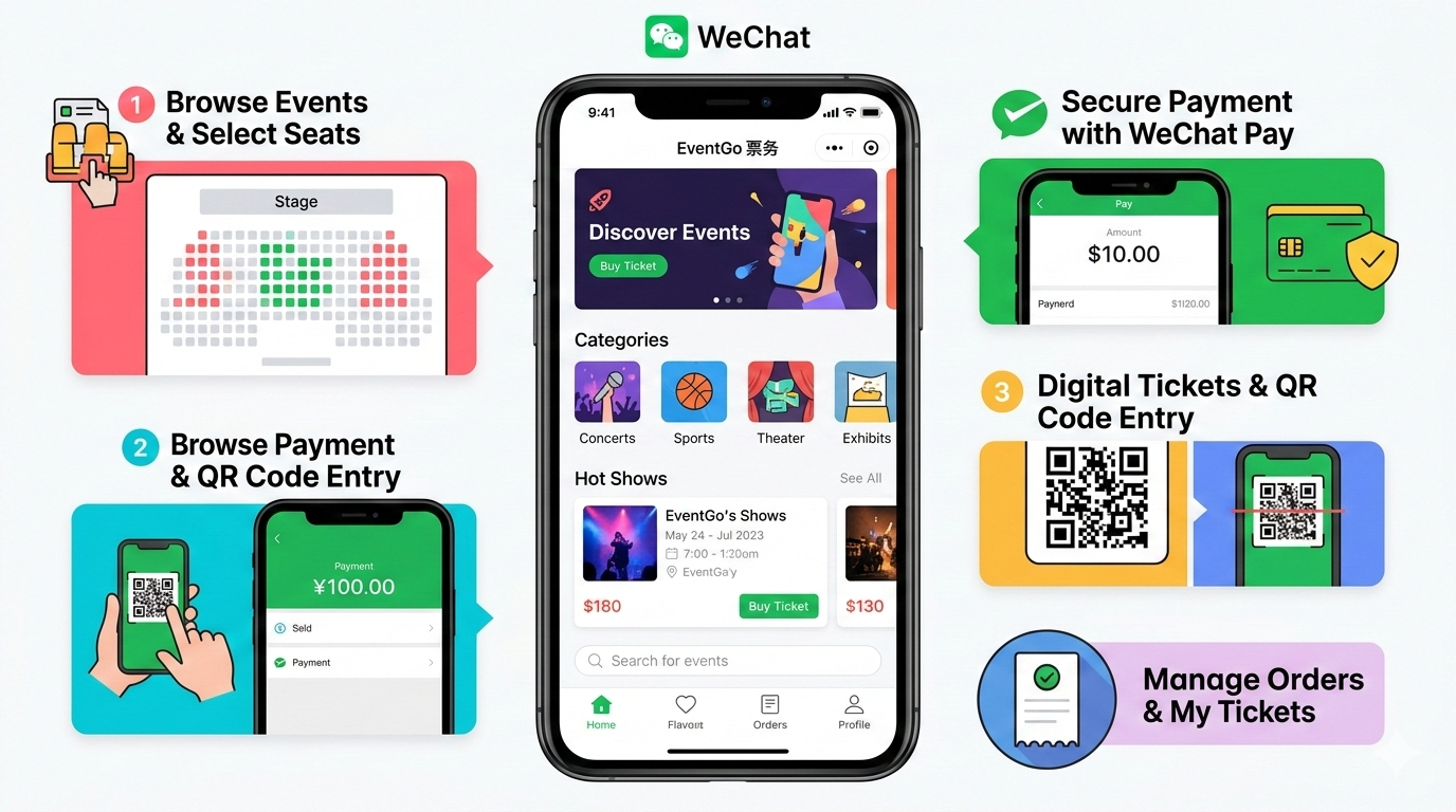 Wechat event ticketing mini program