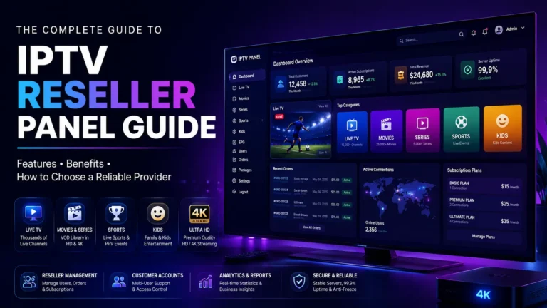 IPTV Reseller Panel Guide Dashboard